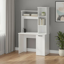 Load image into Gallery viewer, 39" White Computer Desk With Hutch
