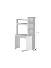 Load image into Gallery viewer, 39" White Computer Desk With Hutch
