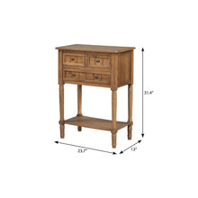 Load image into Gallery viewer, Console Table With Shelf Three Drawers - Natural
