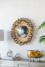 Load image into Gallery viewer, Sunburst Design Wall Mirror Decorative en For Entryway, Modern Living Room - Gold

