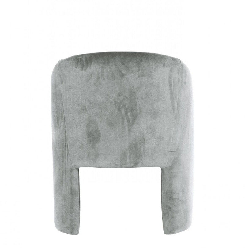 Upholstered In Velvet Dining Arm Chair - Gray
