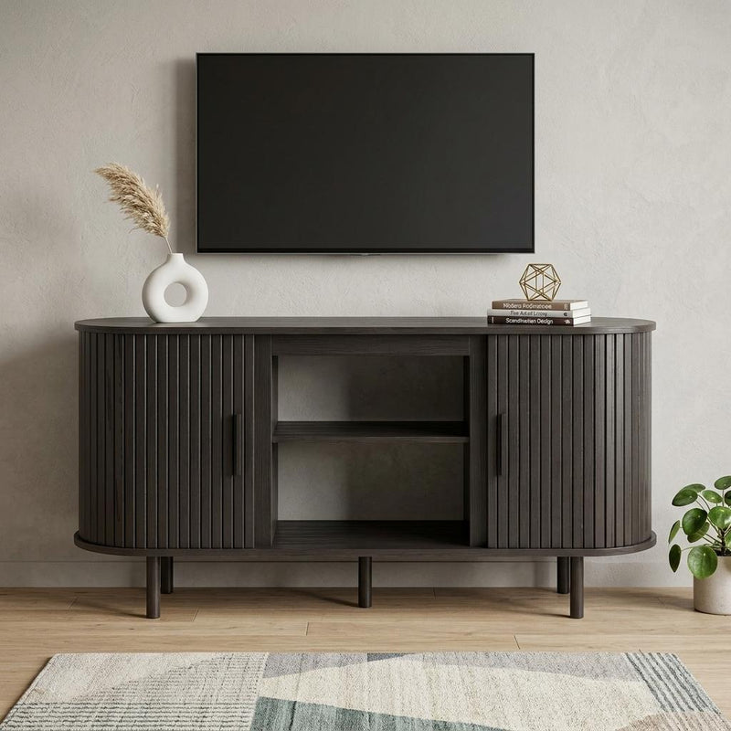 Fireplace TV Stand With Fireplace (734217) - Black