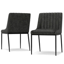 Load image into Gallery viewer, Wood Dining Parsons Chairs (Set of 2) - Gray / Black
