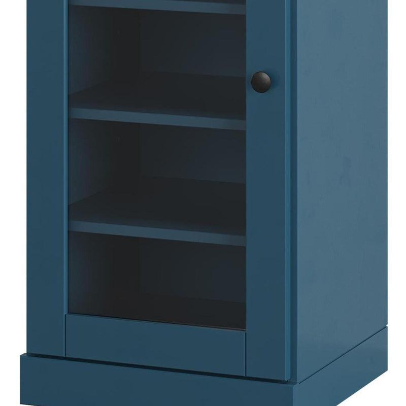 Ten Pair Solid Woodshoe Storage Cabinet (752249) - Teal Blue