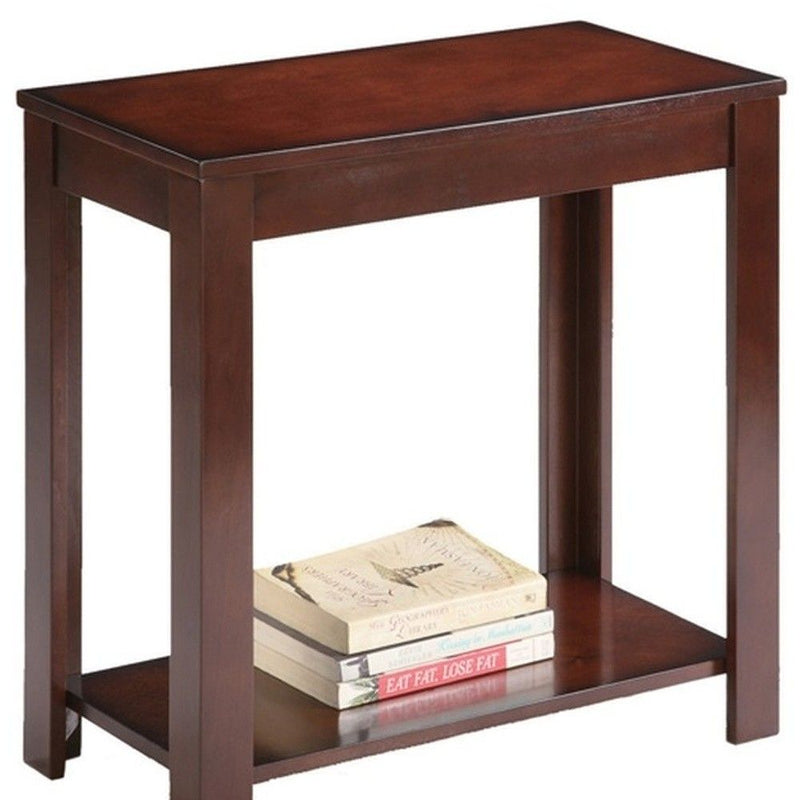 24" End Table With Shelf - Brown