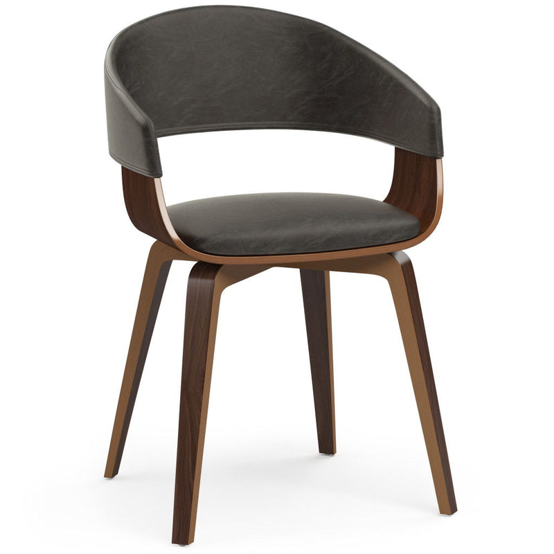 Solid Wood Dining Parsons Chair - Brown / Walnut