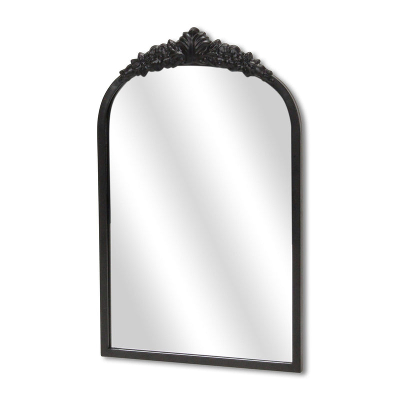 16" Metal Arch Accent Mirror - Black
