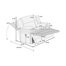Load image into Gallery viewer, Contemporary Manual Motion Glider Recliner Chair With Padded Armrests And Smooth Rocking Function
