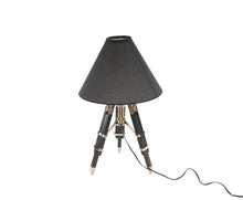 Load image into Gallery viewer, Metal Tripod Table Lamp With Black Shade - Black
