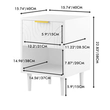 Load image into Gallery viewer, Nightstand With 1 Drawer And Open Shelf - White
