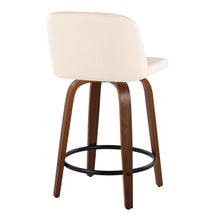 Load image into Gallery viewer, Toriano - Mid Century Modern, Fixed Height Counter Stool &amp; Swivel And Round Footrest (Set of 2)
