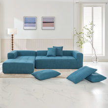 Load image into Gallery viewer, 110*69&quot; Modular Sectional Living Room Sofa Set, Modern Minimalist Style Couch, Installation-free sofa, Upholstered Sleeper Sofa for Living Room, Bedroom, Salon, 2 PC Free Combination, L-Shape, Linen
