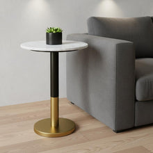 Load image into Gallery viewer, 21" Iron Round End Table - White

