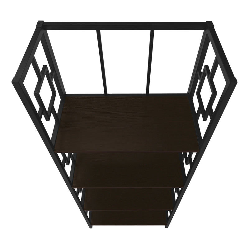 Geometric Bookcase - Espresso