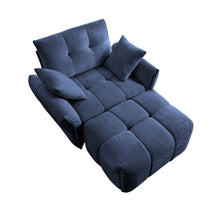 Load image into Gallery viewer, Ergonomic Single Seater Sofa With Ottoman, High Resilience Support Cushions
