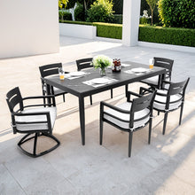 Load image into Gallery viewer, Modern Outdoor Patio Dining Set With Table And Chairs With Sunbrella Cushions
