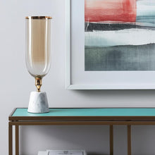 Load image into Gallery viewer, Marble Table Vase (565436) - Gold / White
