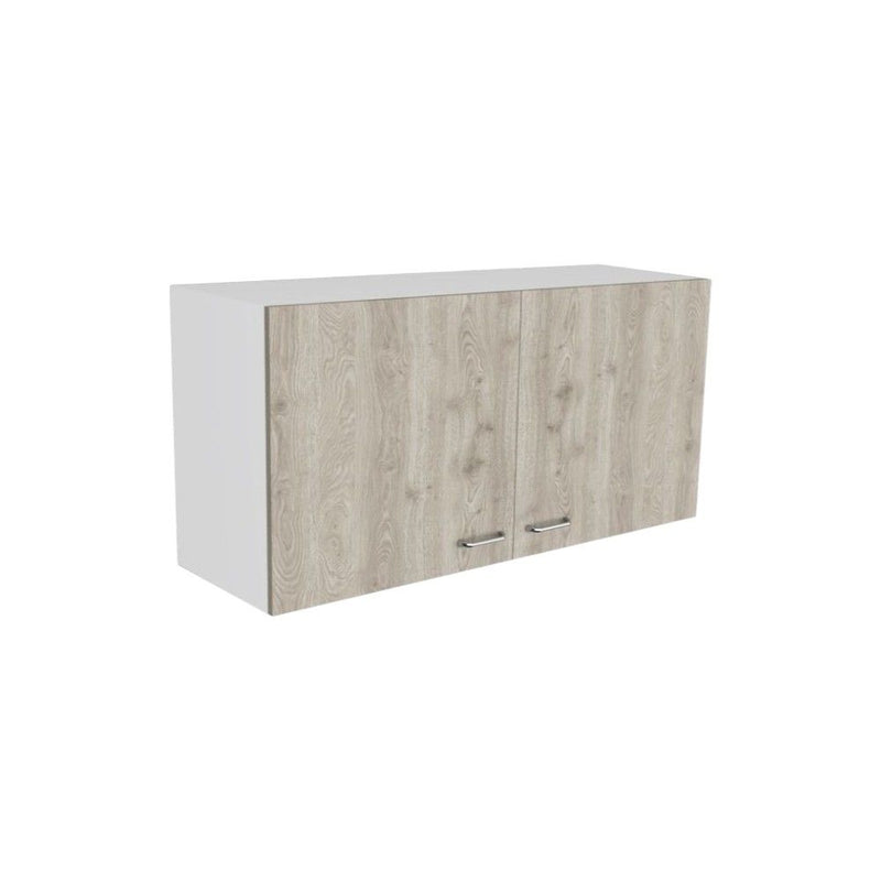 Wood Wall Mounted Accent Cabinet With Two Doors - Oak