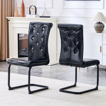 Load image into Gallery viewer, Alligator Skin Upholstered Dining Chairs
