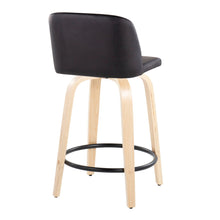 Load image into Gallery viewer, Toriano - Contemporary, Fixed Height Counter Stool With Swivel And Round Footrest (Set of 2)
