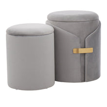 Load image into Gallery viewer, Dahlia - Contemporary / Glam Nesting Ottoman Set
