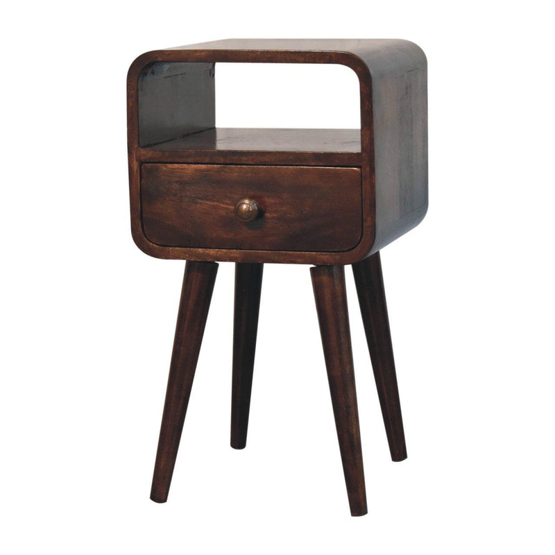 Solid Wood One Drawer Nightstand (738445) - Brown