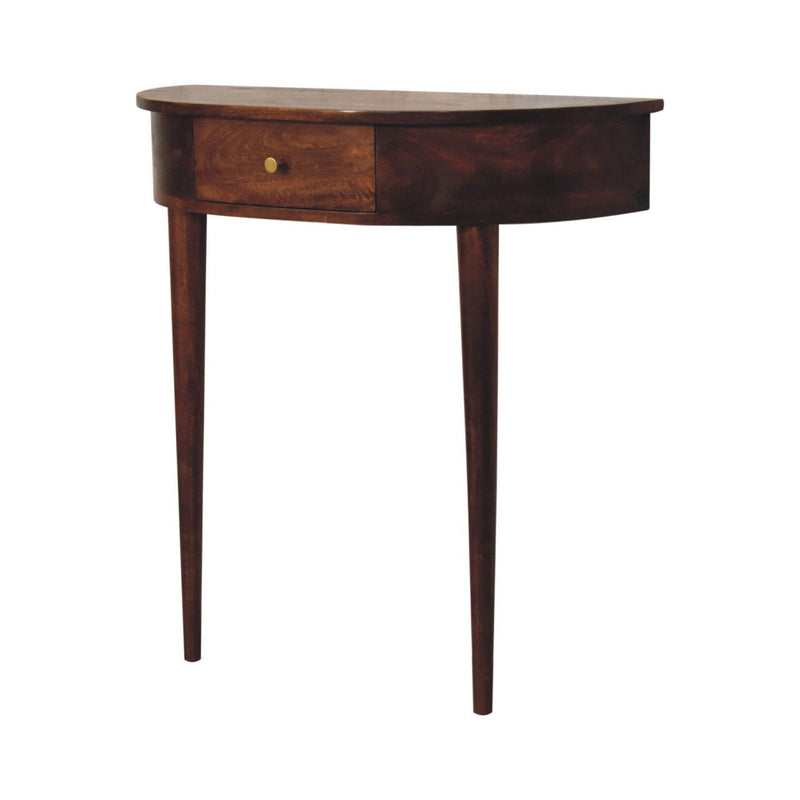 Solid Wood Solid Console Table With Shelf With Two Drawers (719167) - Brown