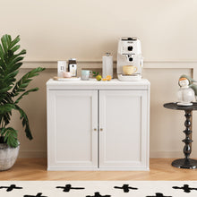 Load image into Gallery viewer, Kitchen Storage Cabinet With Double Doors, Adjustable Shelves, Sideboard Buffet For Dining Room - White
