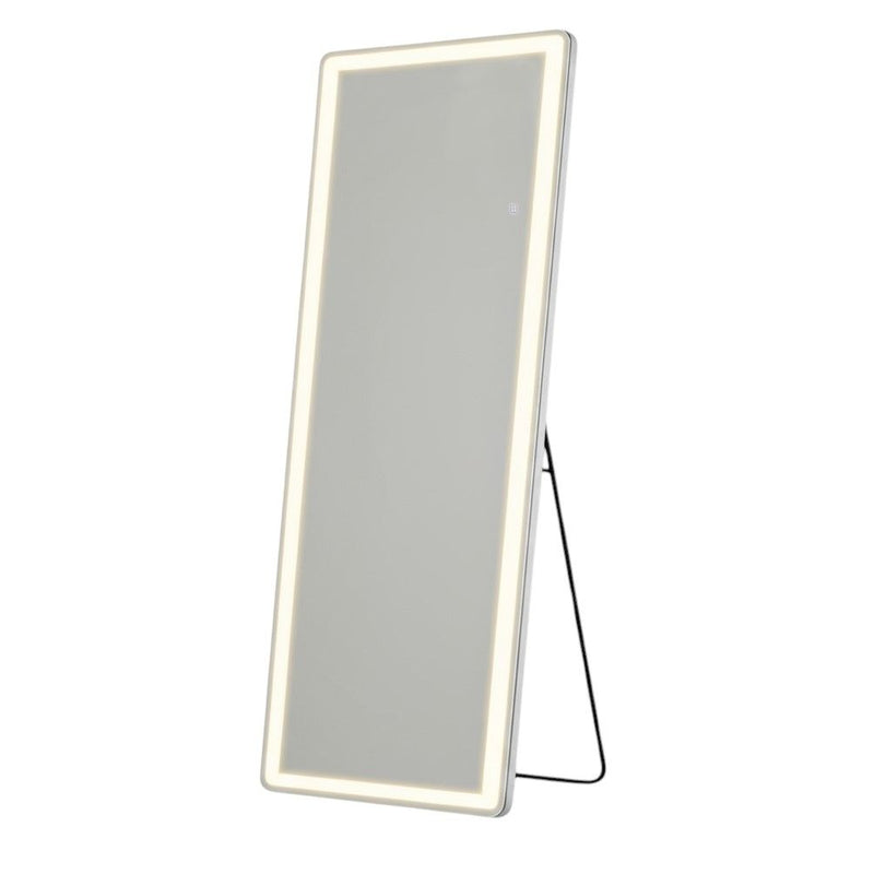 71" Lighted Freestanding And Wall Mount Frameless Full Length Mirror - Clear