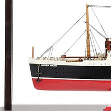 Load image into Gallery viewer, Hand Painted RMS Queen Mary Large Display Case Model Boat - Black / Red
