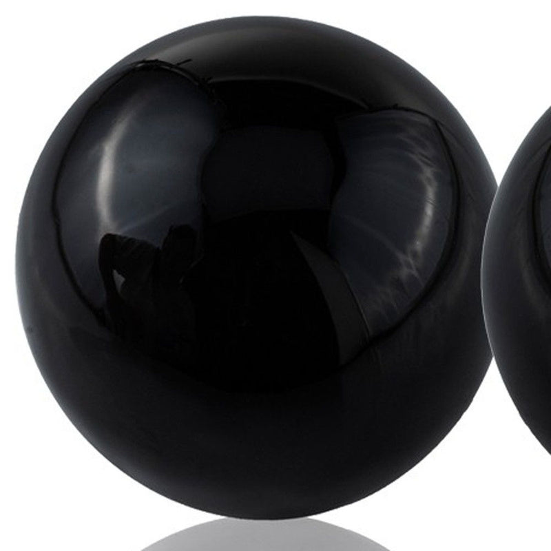 Decorative Orb Tabletop Sculptures (Set of 2) - Black