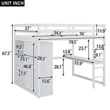 Load image into Gallery viewer, Loft Bed With Built In Wardrobe, Shelves And Drawers
