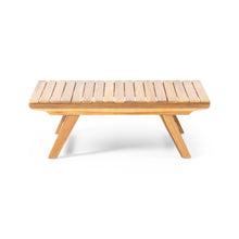 Load image into Gallery viewer, Outdoor Acacia Wood Coffee Table With Open Slat Design

