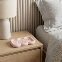 Load image into Gallery viewer, Resin Handmade Scalloped Trinket Tray - Pale Pink
