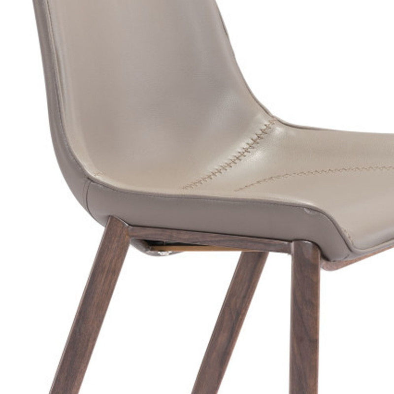 30" Steel Low Back Bar Height Bar Chairs (Set of 2) - Gray And Brown
