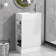 Load image into Gallery viewer, Modern Bathroom Vanity With Sink And 2 Tier Shelf
