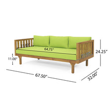 Load image into Gallery viewer, Claremont - 3 Seater Daybed Teak Acacia Wood Water Resistant Cushions

