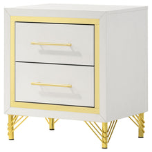 Load image into Gallery viewer, Chesney - 2 Drawer Nightstand With Trim, Bedroom Side Table - White
