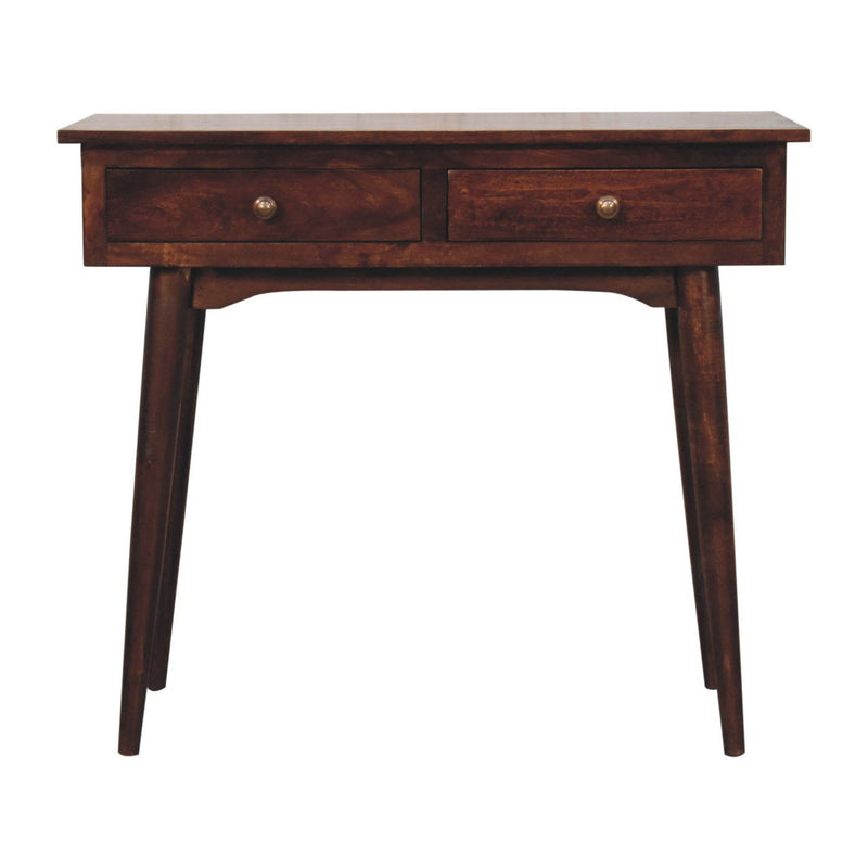 Solid Wood Console Table With Shelf With Drawer (723403) - Brown