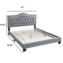 Load image into Gallery viewer, European Style Bed, Button Tufted Headboard
