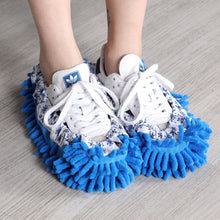 Load image into Gallery viewer, Microfiber Mop Slippers For Floor Cleaning, Machine Washable, 3 Pieces - Blue / Green / Red
