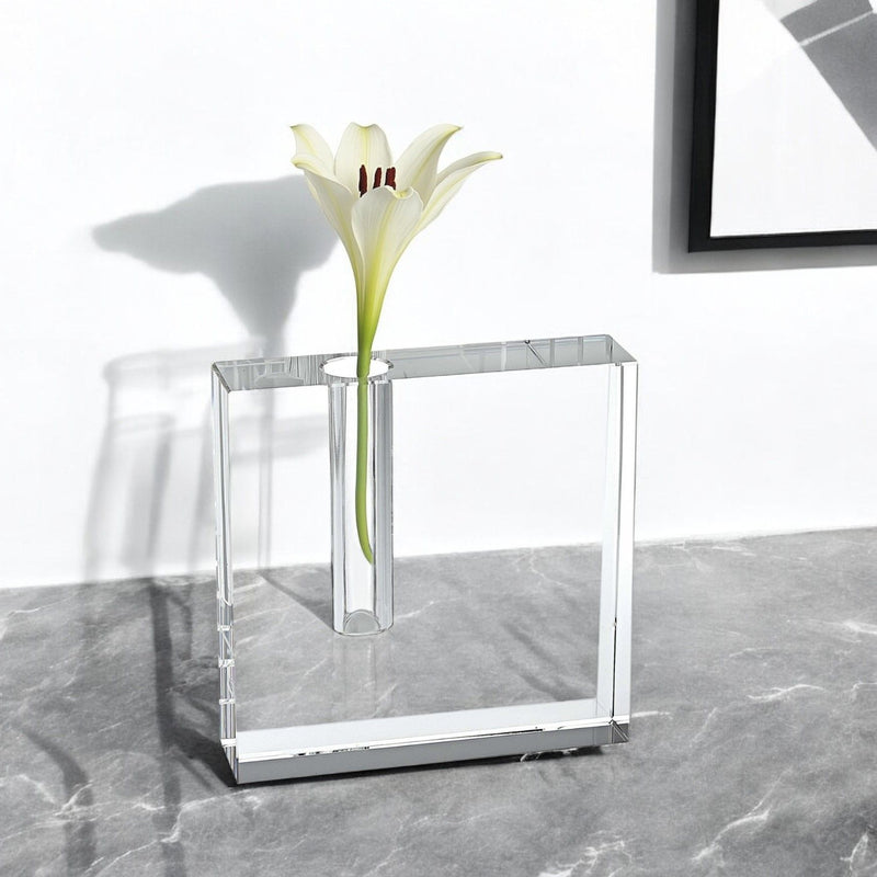 Square Free Bud Vase - Clear