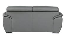 Load image into Gallery viewer, Leather Sofa - Gray / Silver
