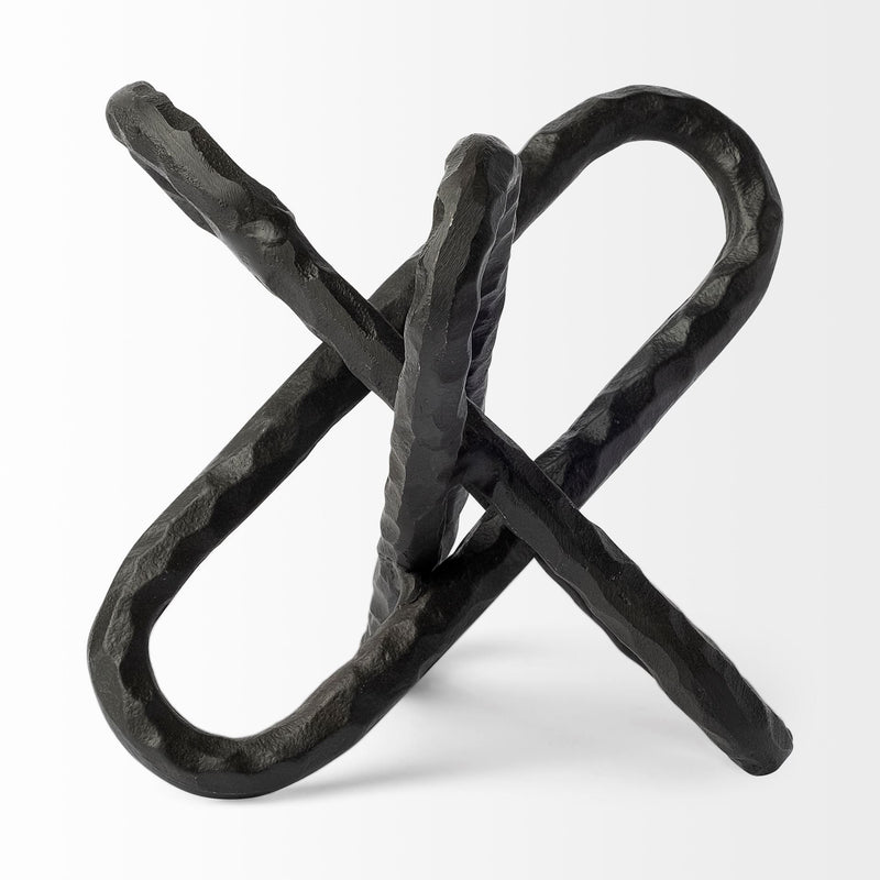 Chain Link Tabletop Sculpture - Black
