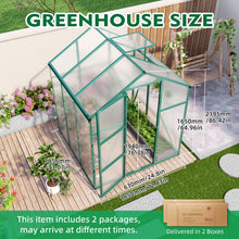 Load image into Gallery viewer, Polycarbonate Walk-In house, Raised Base For Outdoor In All Season
