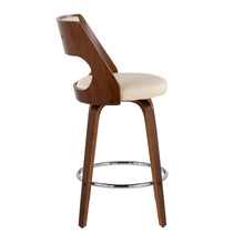 Load image into Gallery viewer, Cecina - Mid-Century Modern Fixed Height Counter Stool With Swivel And Round Footrest (Set of 2)
