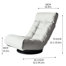 Load image into Gallery viewer, Adjustable Japanese Reclining Floor Chair Sofa With Metal Frame For Living Room
