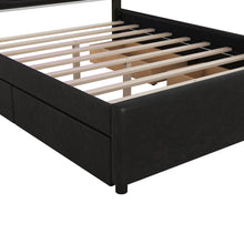 Load image into Gallery viewer, Queen Size Upholstered Storage Platform Bed with LED, 4 Drawers and USB Charging, Black
