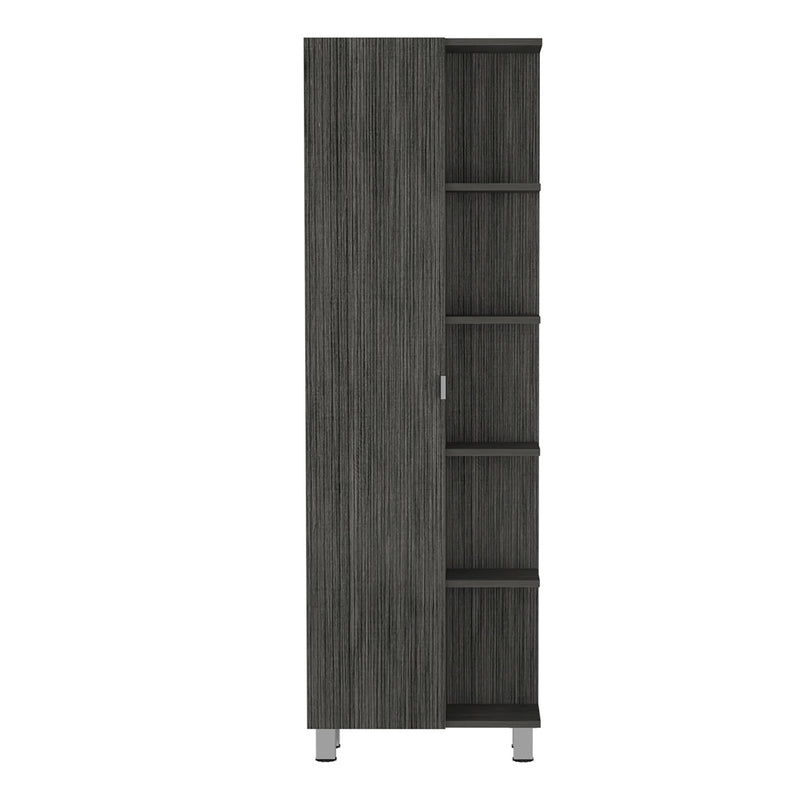 Wood Accent Cabinet With Single Door (477596) - Gray