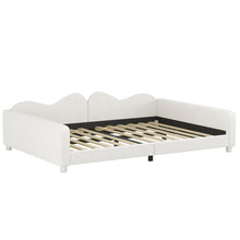 Load image into Gallery viewer, Upholstered Daybed, Sherpa Fabric Sofabed With Cloud-Shaped Backrest
